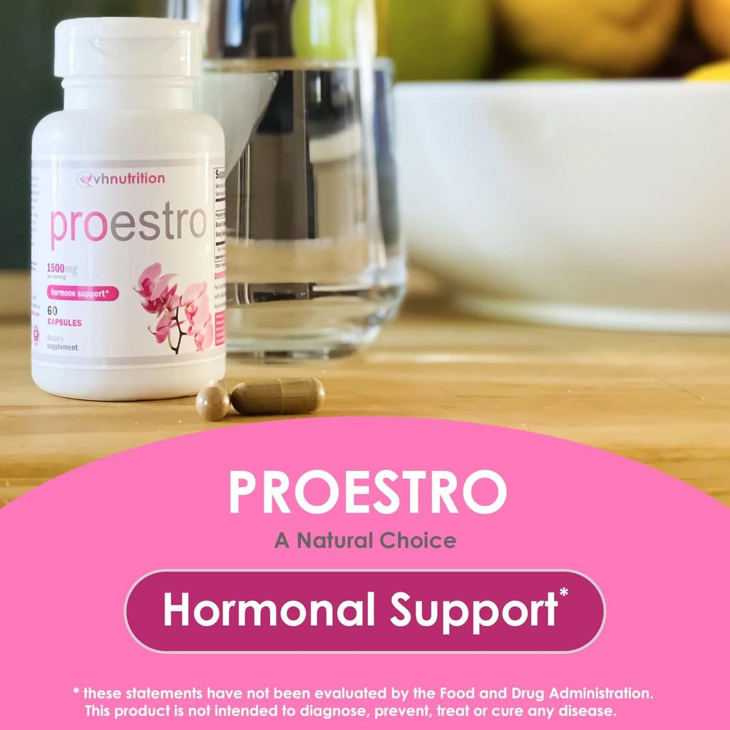 Proestro Estrogen Pills for Women | Female Hormone Balance Supplement | Fertility to Menopause Mood and Energy Support - 60 Capsules
