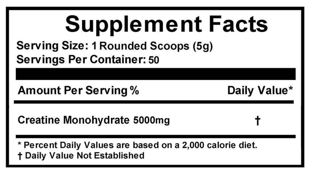 FDC Creatine Monohydrate, Micronized Creatine Mono, Pure Powder All Size