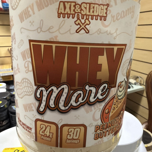 Axe & Sledge Whey More Protein, Peanut Butter Pie, 35.13 oz