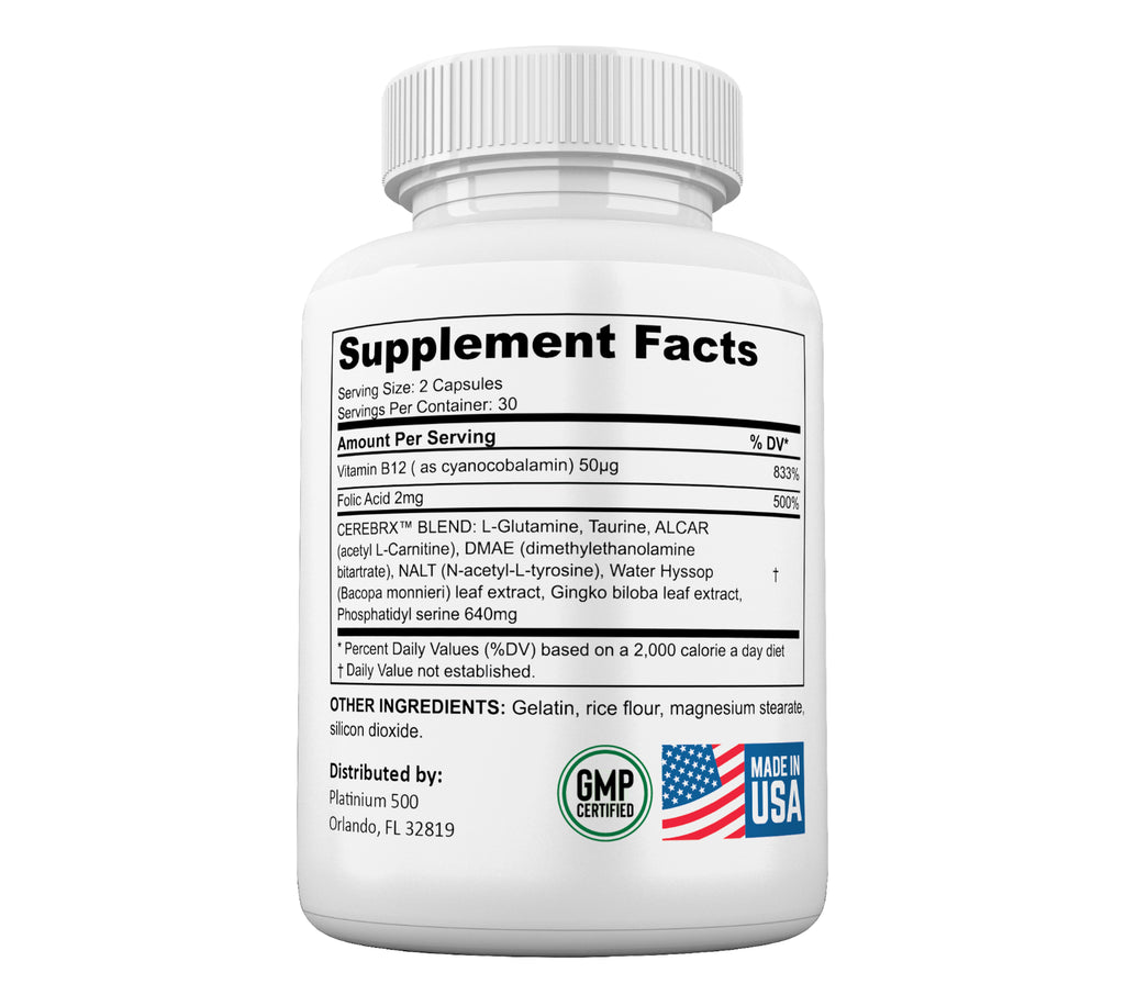 (5 Pack) Noocube Brain Productivity Pills, Cognitive & Memory, Premium Formula