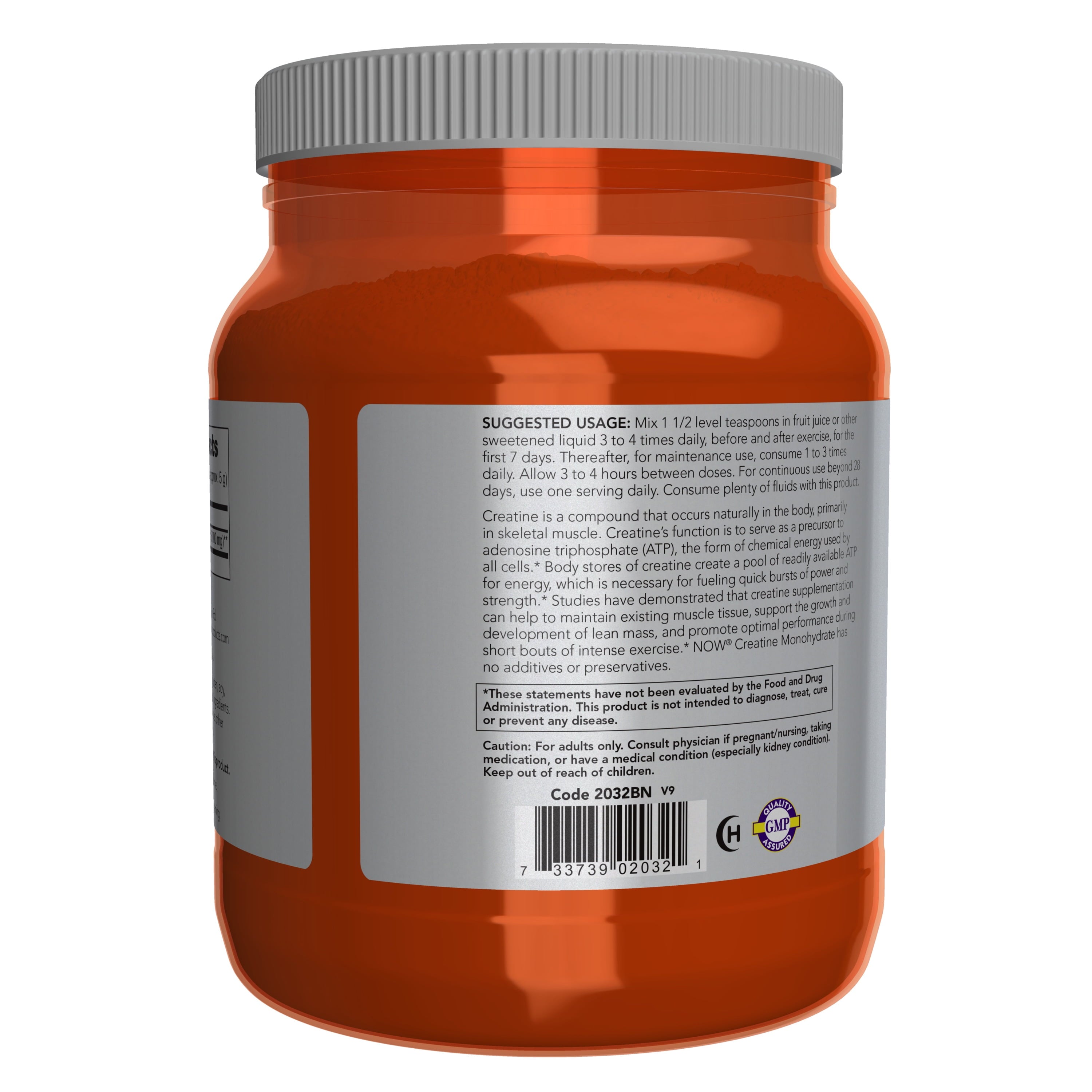 Sports Nutrition, Creatine Monohydrate Powder, Mass Building*/Energy Production*, Unflavored, 2.2-Pound