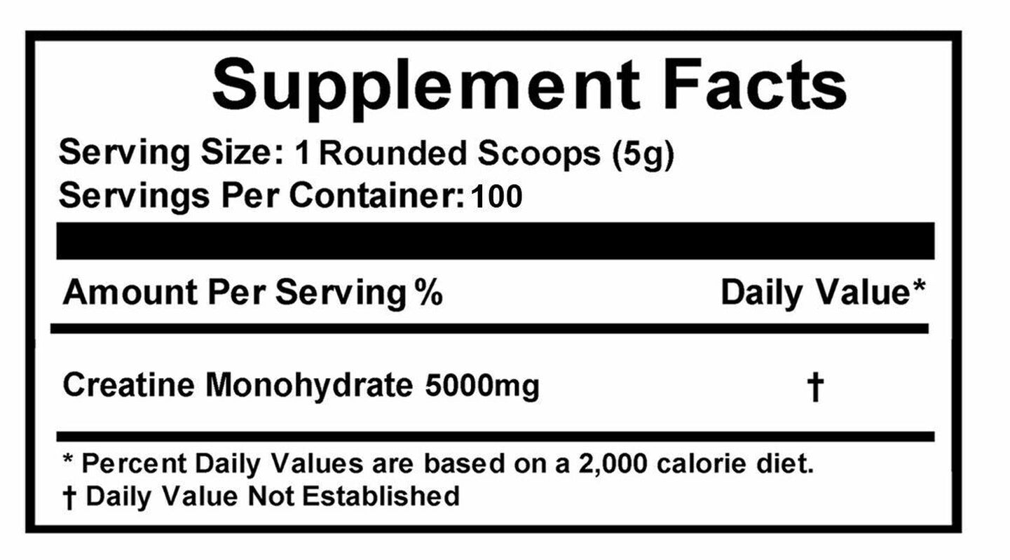 FDC Creatine Monohydrate, Micronized Creatine Mono, Pure Powder All Size