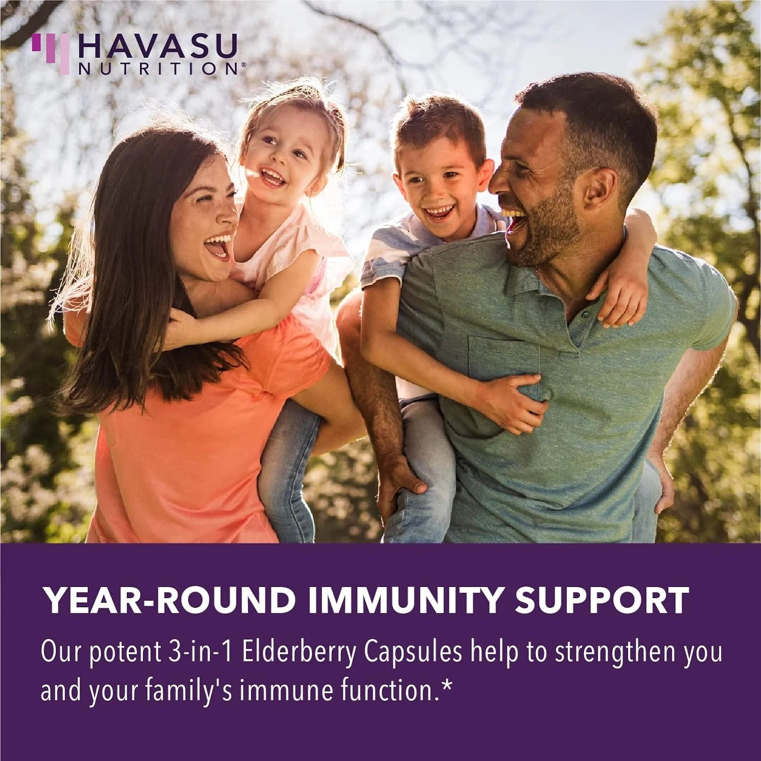 Havasu Elderberry Capsules, Black Elderberry Antioxidants & Immune Supplement, 60 Ct