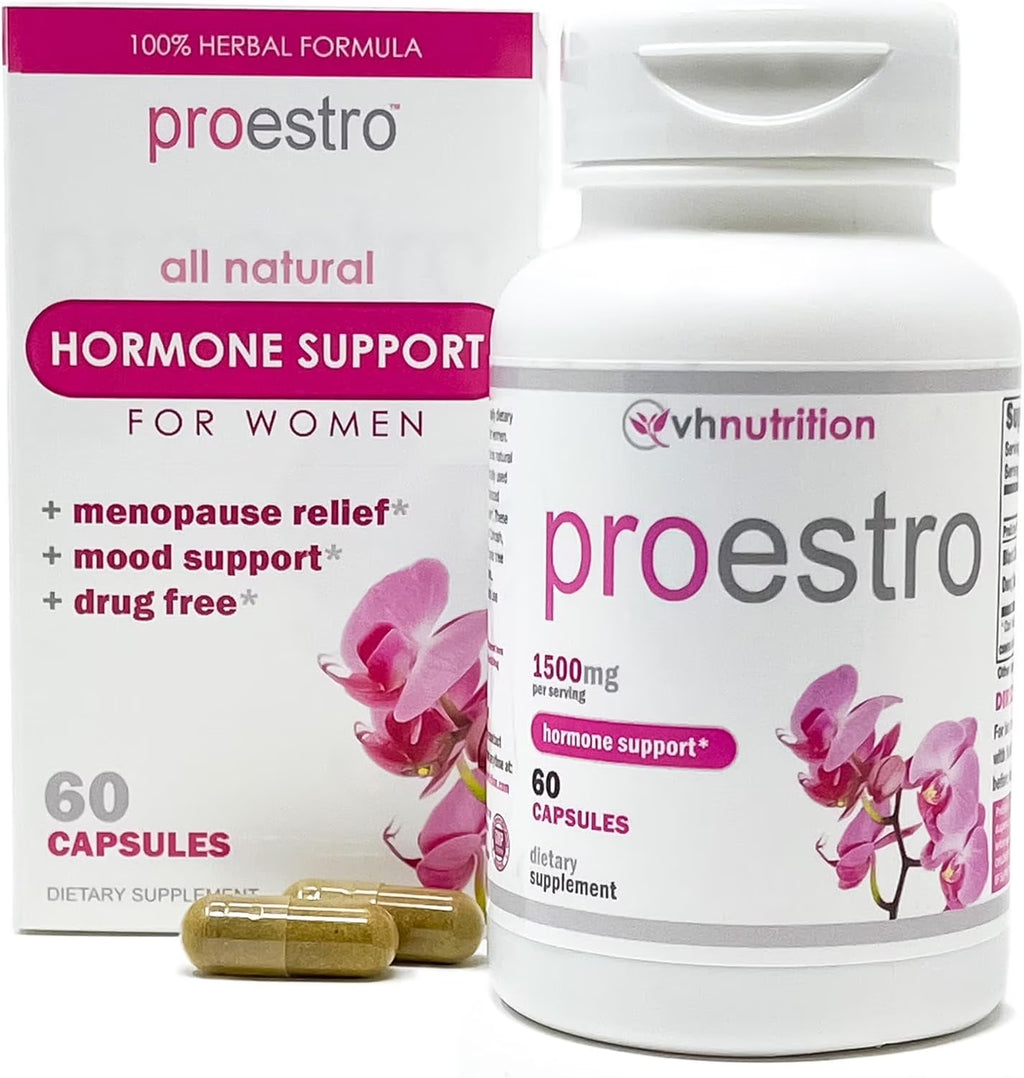 Proestro Estrogen Pills for Women | Female Hormone Balance Supplement | Fertility to Menopause Mood and Energy Support - 60 Capsules