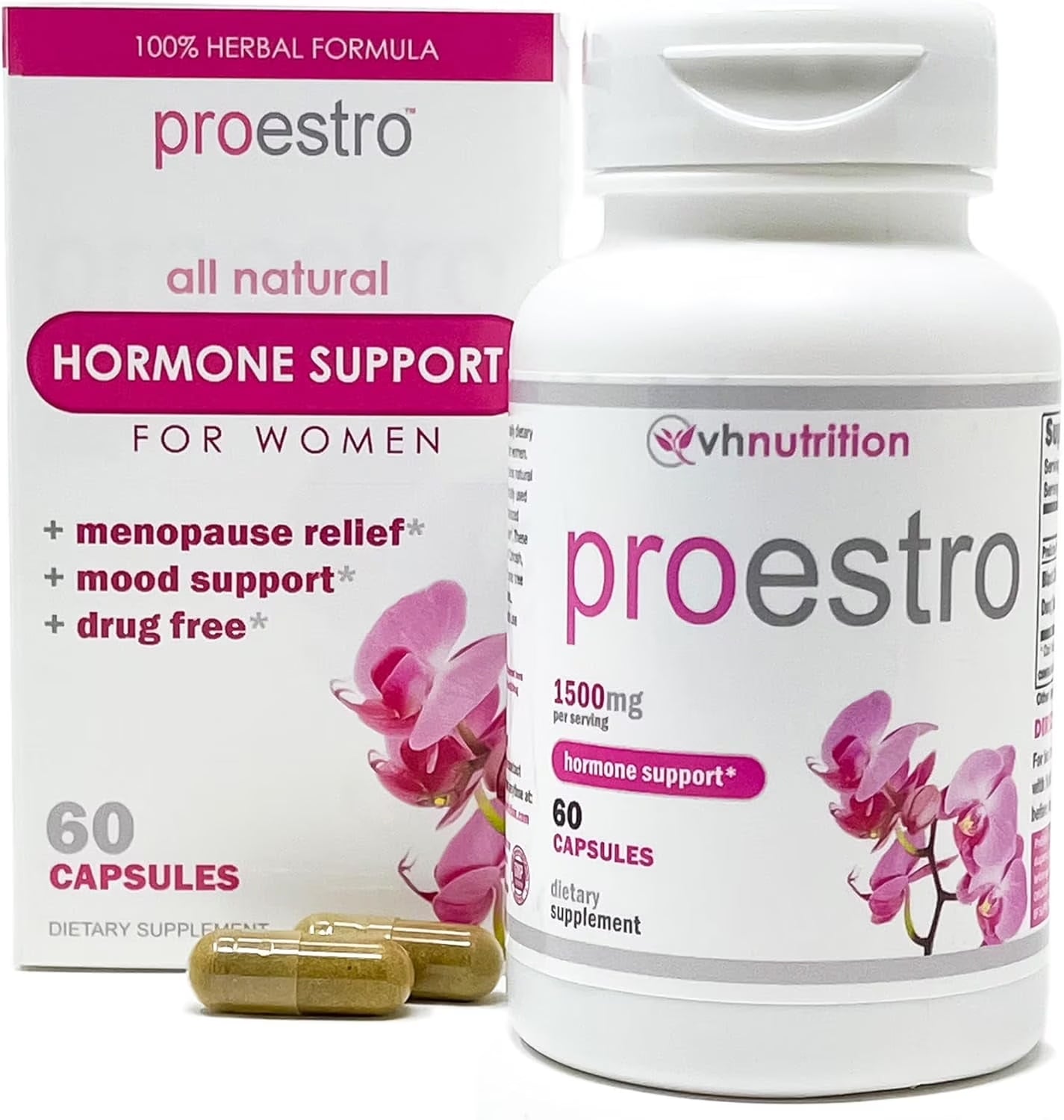 Proestro Estrogen Pills for Women | Female Hormone Balance Supplement | Fertility to Menopause Mood and Energy Support - 60 Capsules