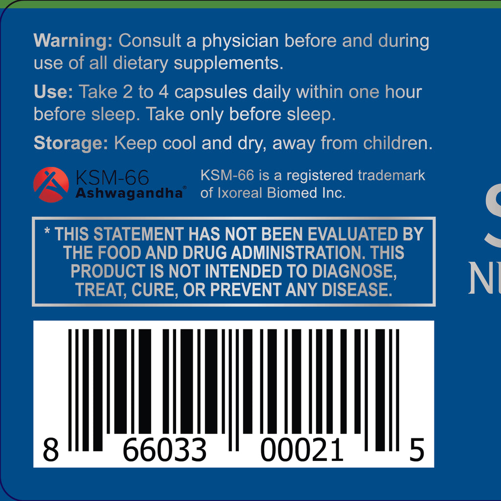 Serenity - Nootropic Sleep Supplement - 60 Capsules