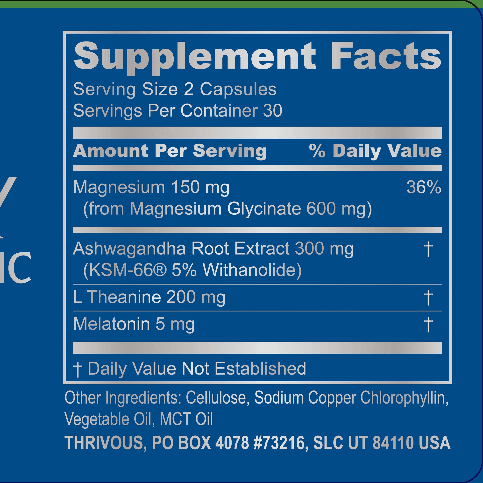 Serenity - Nootropic Sleep Supplement - 60 Capsules
