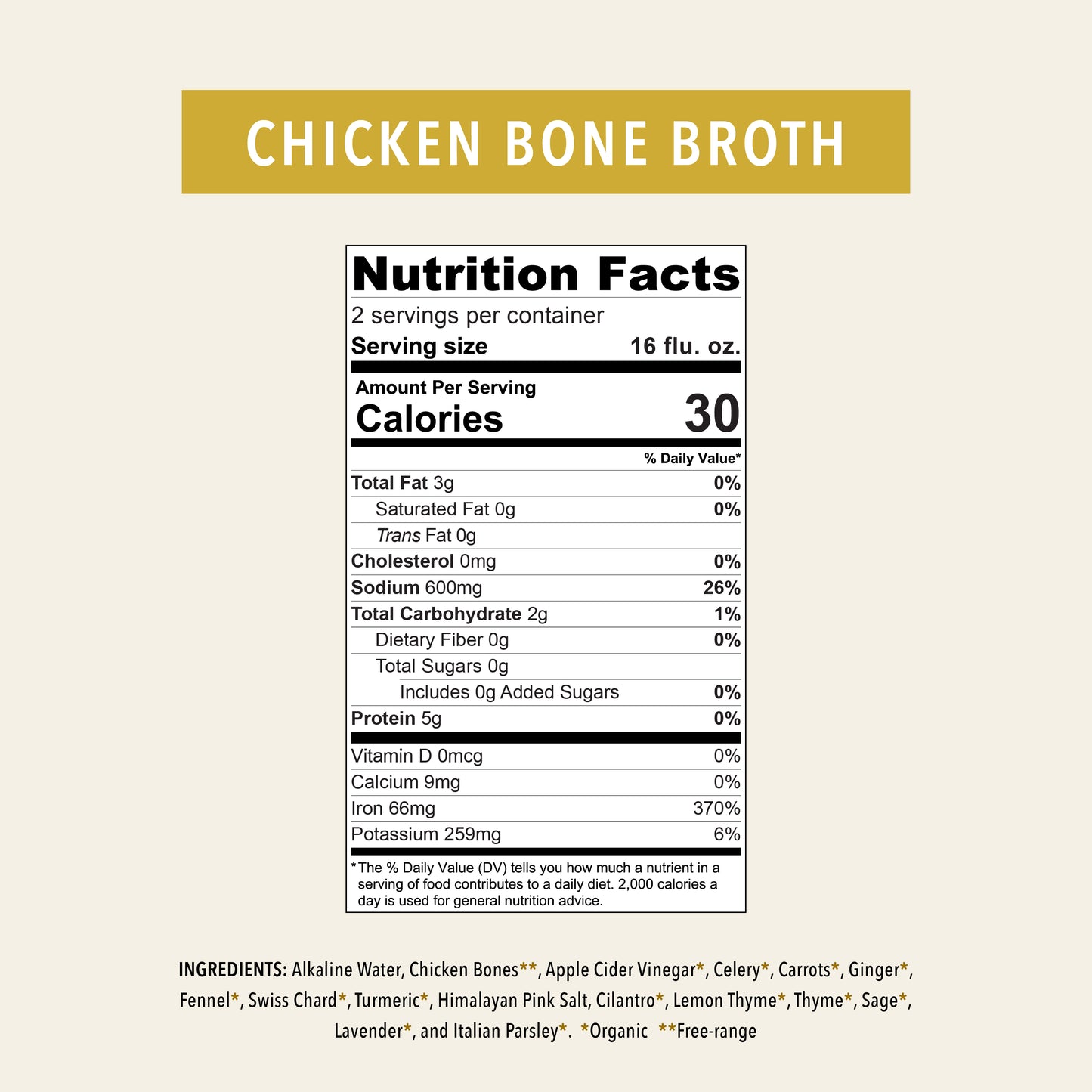 Organic Chicken Bone Broth Elixir