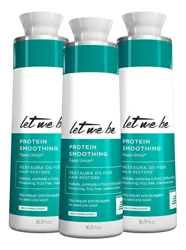 Let Me Be Protein Smoothing Single Step Hair Straightening Treatment 3 X 16.9oz 500ml