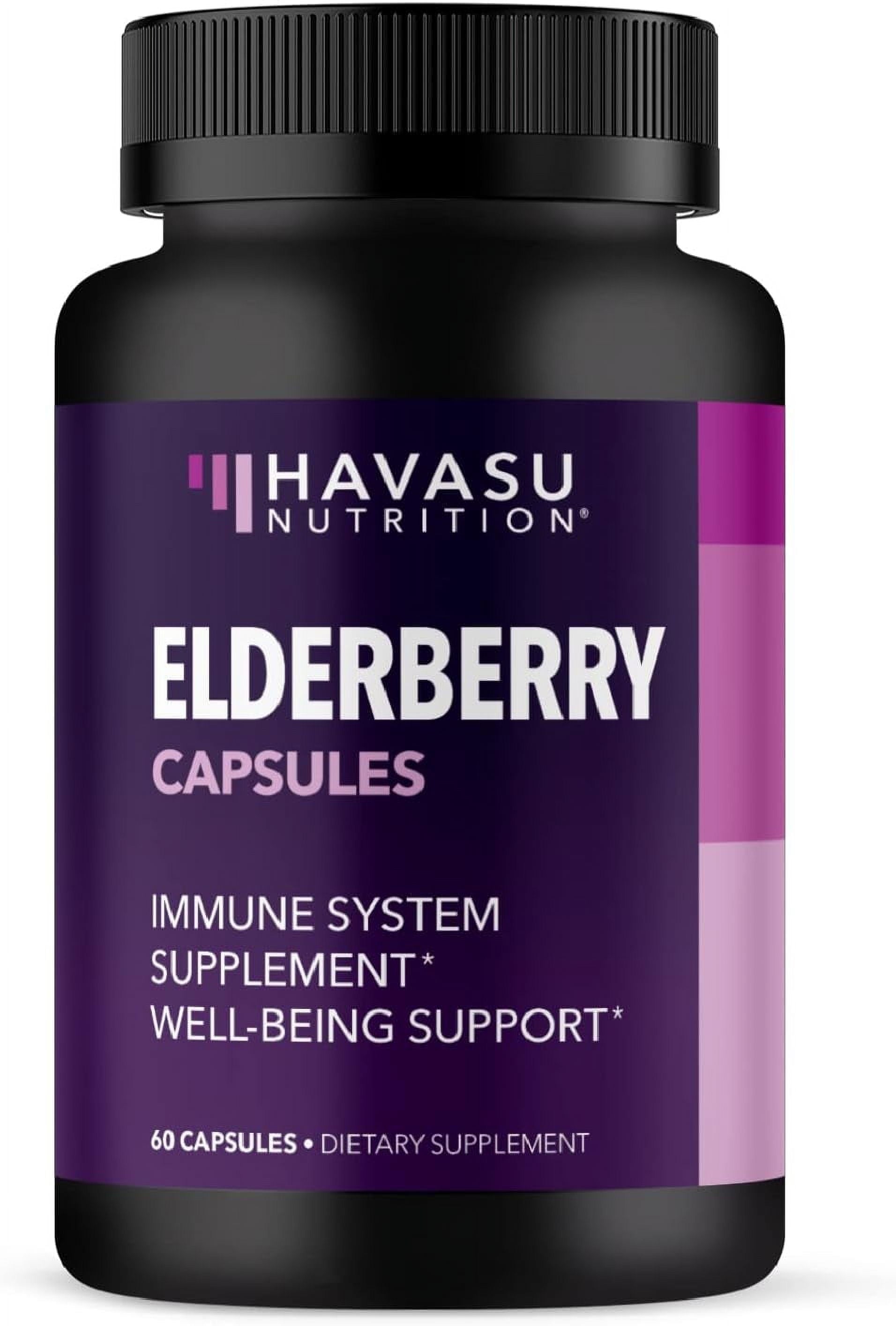 Havasu Elderberry Capsules, Black Elderberry Antioxidants & Immune Supplement, 60 Ct