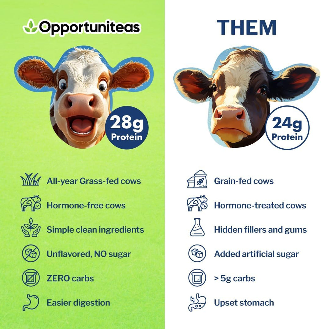 Grass Fed Whey Isolate Protein Powder - Unflavored 28G Protein Powder without Artificial Sweeteners, Hormone-Free Cows, Non GMO - 1Lb