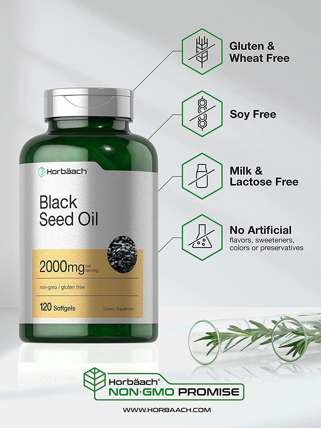 Black Seed Oil 2000Mg | 120 Cold Pressed Softgels | Non-Gmo and Gluten Free | by