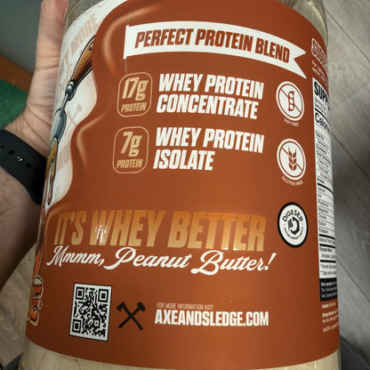 Axe & Sledge Whey More Protein, Peanut Butter Pie, 35.13 oz